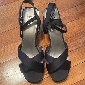 Worthington Black Strappy Heels